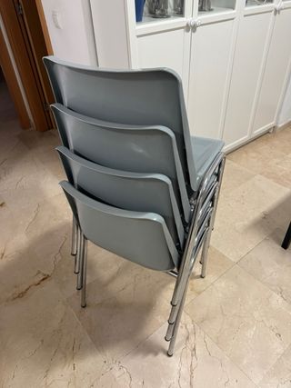Sillas vintage comedor/escritorio grises