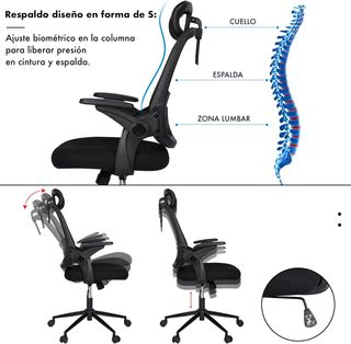 Pack 2 Sillas Oficina/Estudio Negras