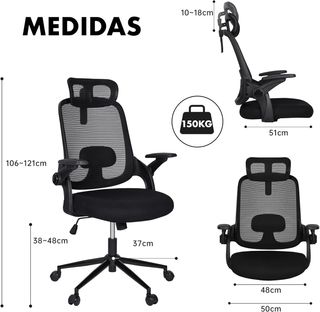 Pack 2 Sillas Oficina/Estudio Negras