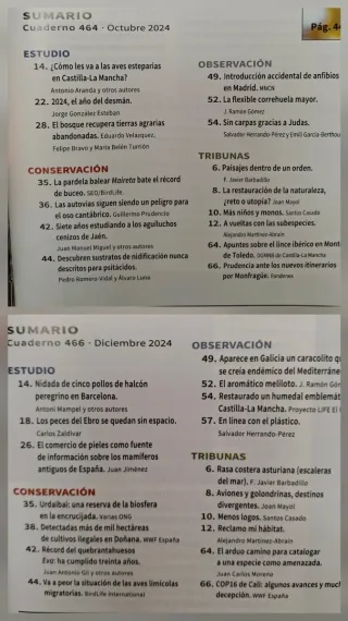 Revista Quercus, 10 números año 2024