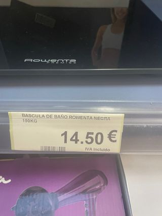 Báscula de baño Rowenta Premiss negra 150kg