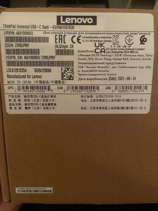 Dock Universal Lenovo ThinkPad