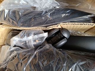 SONGMICS Silla de Oficina, Silla de Escritorio Ergonómica, Silla Giratoria, Asiento Tapizado, Ajustable en Altura e Inclinable, Carga de 120 kg, Negro Tinta OBN034B01