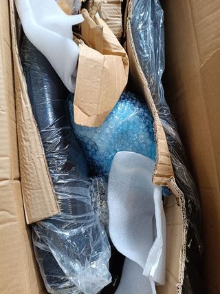 SONGMICS Silla de Oficina, Silla de Escritorio Ergonómica, Silla Giratoria, Asiento Tapizado, Ajustable en Altura e Inclinable, Carga de 120 kg, Negro Tinta OBN034B01