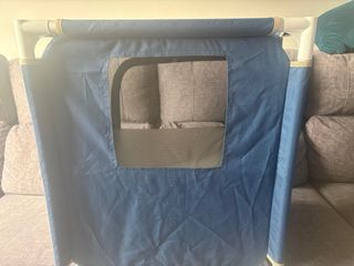 Armario de camping de tela azul