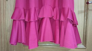 Falda flamenca rosa fucsia volantes