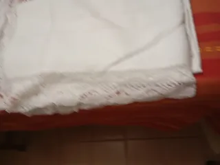 Juego de cama hilo bordado y encaje