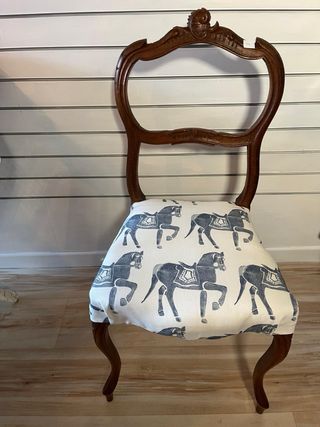 Sillas antiguas retapizadas con bordado