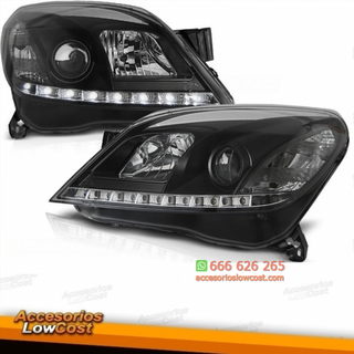 FAROS LUZ DIURNA  ASTRA H,04-09  CRISTAL CLARO/NE