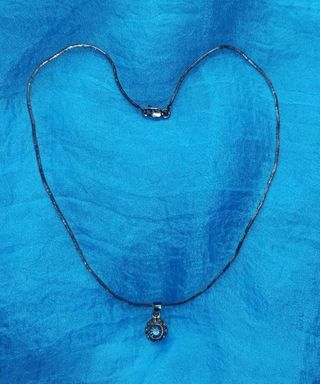 Colgante Plata Ley con Circonita Azul