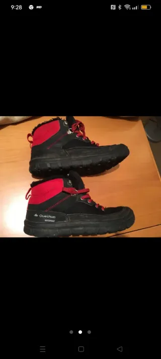 Botas de montaña infantiles negras