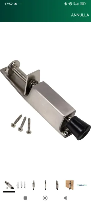 Ferma porta in metallo con viti