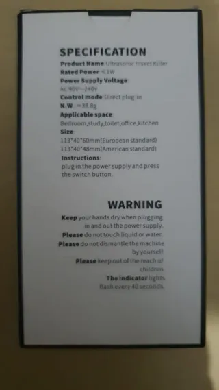 Repelente Mosquitos Ultrasónico / Insecticida