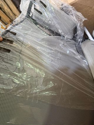 SONGMICS Silla Giratoria de Oficina Silla de Escritorio de Malla con Reposacabezatable