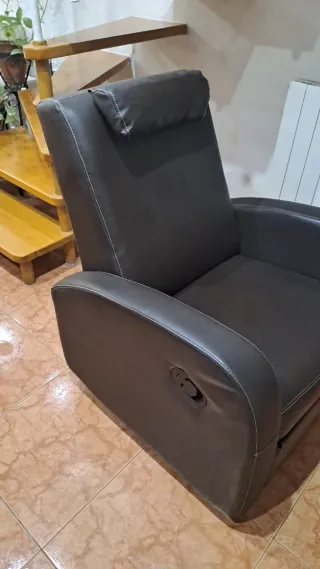 Sillón Relax Masajeador Marrón Chocolate