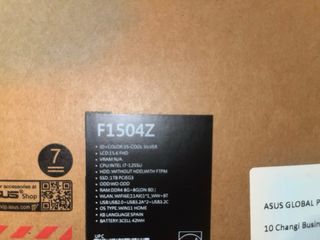 Portátil Asus Vivobook F1504Z Intel i7