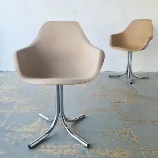 Silla francesa ALLIBERT. Vintage, 70s.