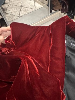 Chaqueta Zara Terciopelo Roja Talla S