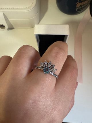 Anillo plateado  Princesa Elsa Frozen Disney 925