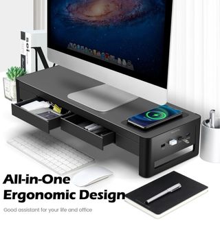 Soporte Monitor 3en1 Carga Inalámbrica