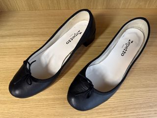 Repetto Bailarinas Piel Tacón Bajo Negro Talla 36
