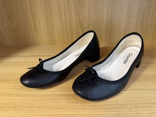 Repetto Bailarinas Piel Tacón Bajo Negro Talla 36