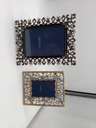 Portafoto decorato oro e viola