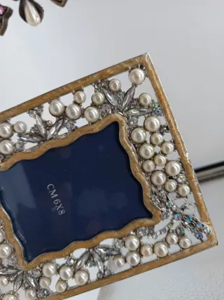 Portafoto decorato oro e viola