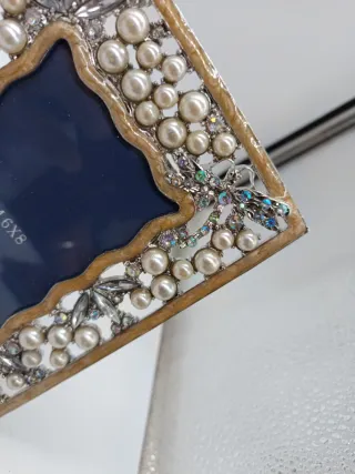 Portafoto decorato oro e viola