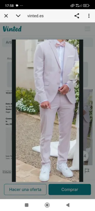 Traje ISAAC DEWHIRST Beige