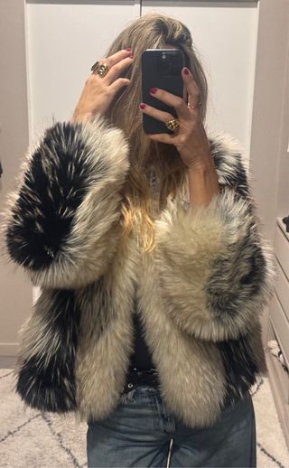 Chaquetón Zara pelos viral