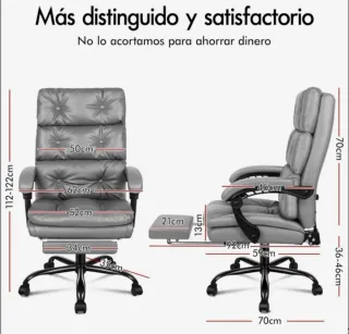 Silla de oficina y escritorio gris