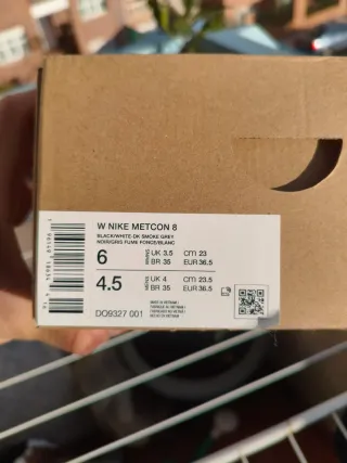 Nike Metcon 8 Talla 36,5 Nuevas