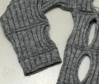 Jersey Zara gris con aberturas