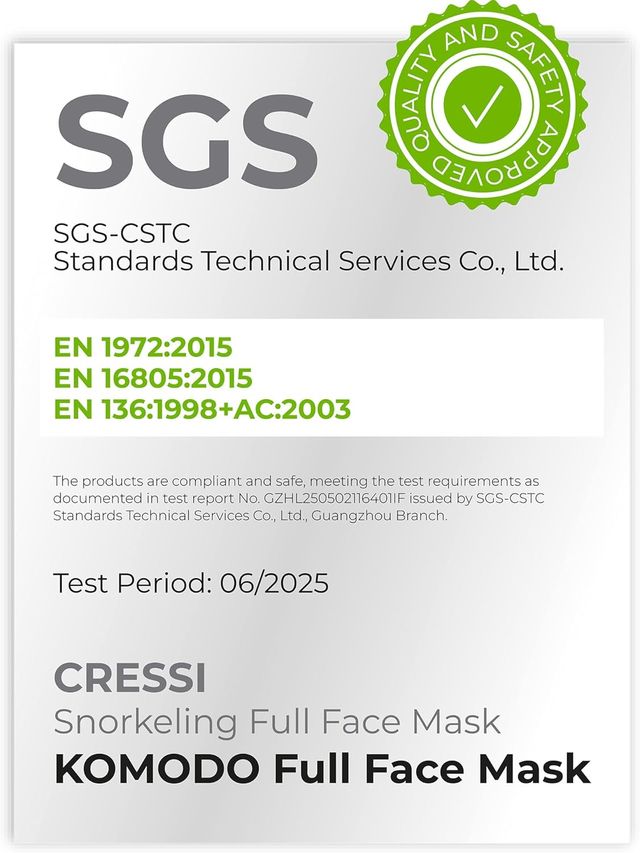 Máscara Snorkel Integral Cressi 180° Antifog