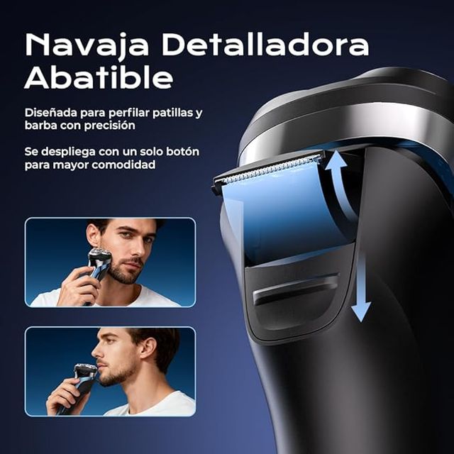 CITHOT Afeitadora Eléctrica Cabeza Flexible 4D LED