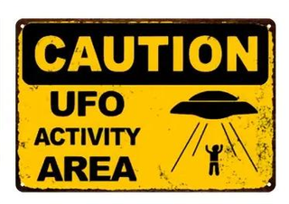 Placa OVNI Área 51 UFO Alien Metal 20x30cm