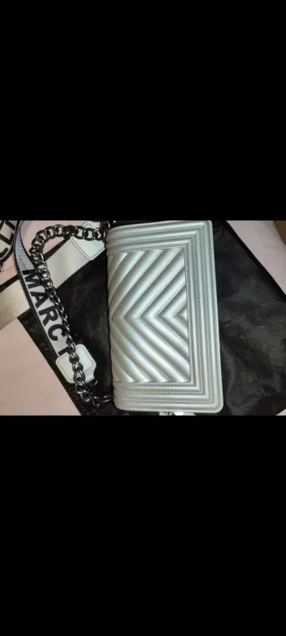 Borsa Marc Ellis Argento e Nero