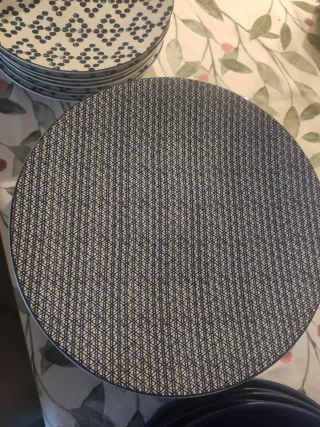 Set Platos El Corte Inglés Azul Cerámica