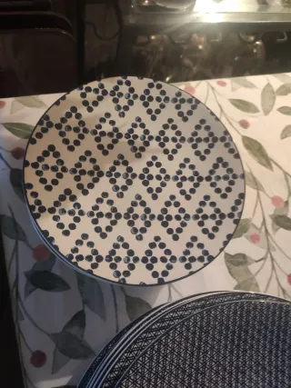 Set Platos El Corte Inglés Azul Cerámica