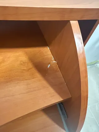 Mueble ordenador madera y metal