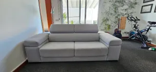 Sofá Moradillo de 3 plazas tela verde easy clean