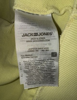 Casaco com capuz Jack & Jones amarelo