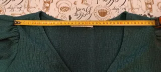 Blusa Violeta By Mango verde manga larga