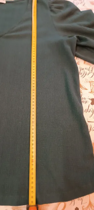 Blusa Violeta By Mango verde manga larga