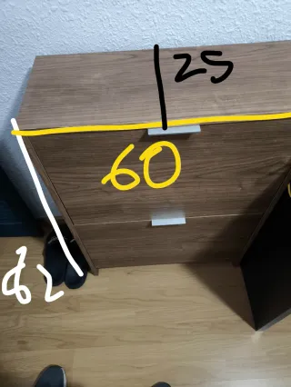 Zapatero Madera Plegable Marrón