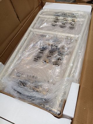 VASAGLE Perchero Burro, Perchero Recibidor con 2 Estantes, 6 Ganchos en Forma de S, Marco de Acero, 45 x 100 x 160 cm, para el Dormitorio, Roble y Blanco Mate RGR112W09