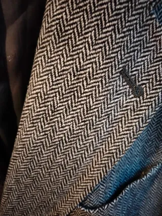 Americana hombre gris y negra