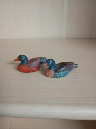 2 Patos Decorativos Madera