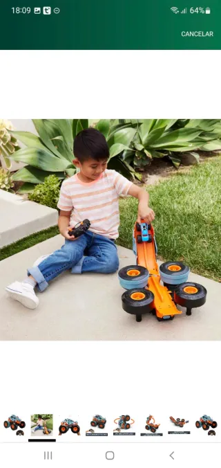 Coche Hot Wheels Rhinomite RC Transformable